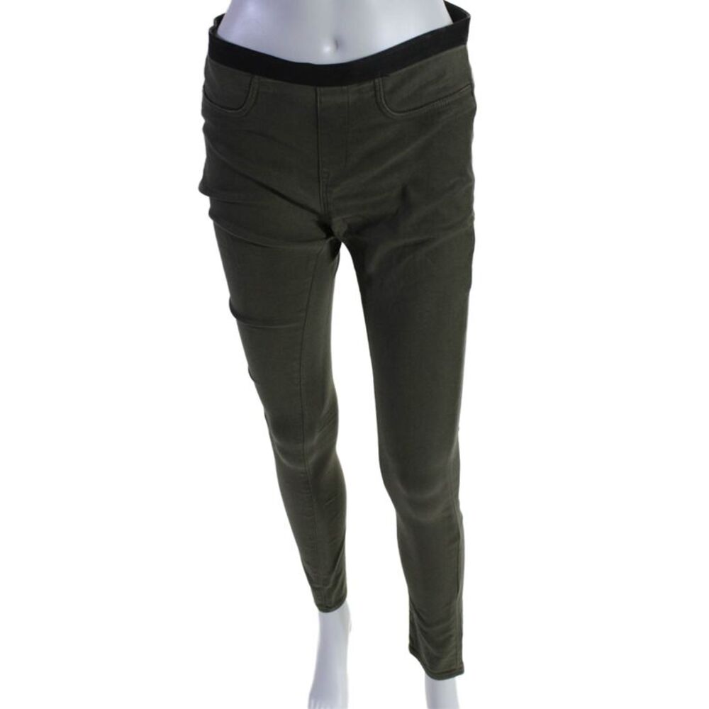 Helmut Helmut Lang Womens Pull On High Rise Skinny Jeggings Green Size 28